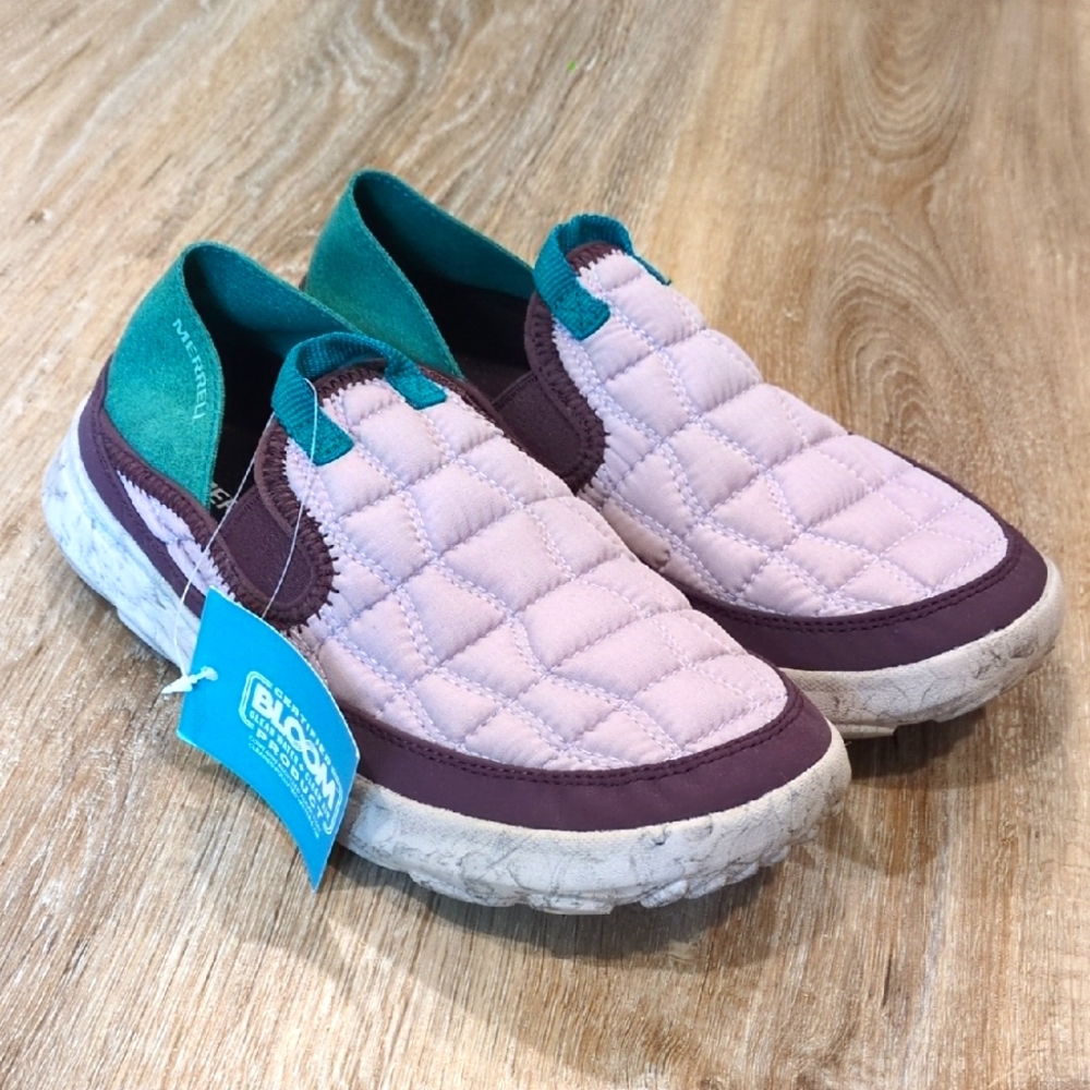 ❤️💥💜 NWT Merrell Women's Quilted Slip-On Purple and Teal size 5M ❤️💥💜